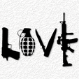 project_20230413_1121064-01.png 4 Piece LOVE SIGN Weapons grenade guns knife wall art rifle wall decor