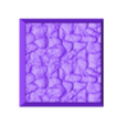 Rocks001_50mm_square_base_hollow_PRINT.stl Square and Rectangle Bases Set – Rocks 1 Texture (20–150mm) | Perfect for Tabletop Wargames & RPG's