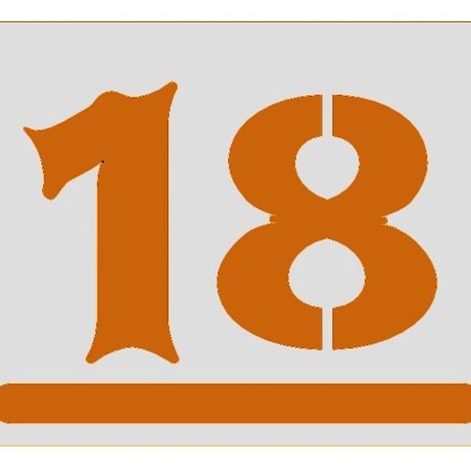 STL file Nr. 18 - Apartment house door number / Modern 3D Apartment ...