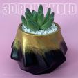 Geometric-Planter-mold-2.jpg Curve Pot mold - 3D mold planter