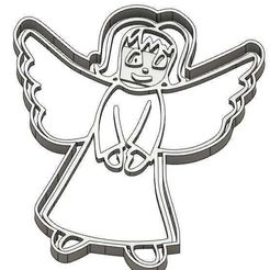 EMPORTE-PIECE ANGE.jpg Fichier STL 2 MOULES À BISCUIT NOËL - RENNE - ANGE - OURS - ANGE - PELUCHE - BOUGIE - CLOCHE - ANGE - PÈRE NOËL - BONHOMME DE NEIGE - SAPIN - BOULE DE NOËL - EMPORTE-PIÈCES - CADEAU - COOKIE CUTTER- COUPE BISCUIT- POCHOIR・Objet imprimable en 3D à télécharger