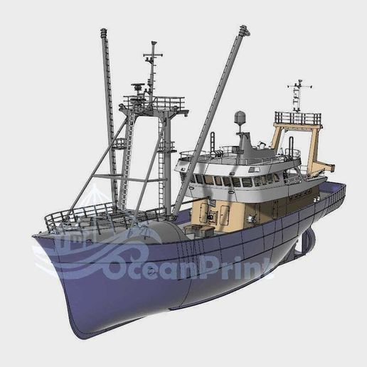 Fishing vessel 1/33 scale RC prepared