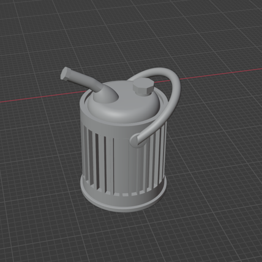 1/25 Scale Vintage 5-Gallon Gas Can - Classic Garage Diorama Prop