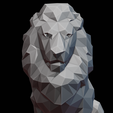 Leo_05.png Leo Zodiac Lion Lowpoly Sculpture 3D print model