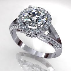 1.jpg STL file Diamond Wedding Ring R63・3D printing idea to download