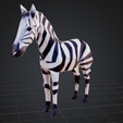 1t.png Зебра с низкой полировкой - 3D модель для печати (OBJ, FBX, STL)