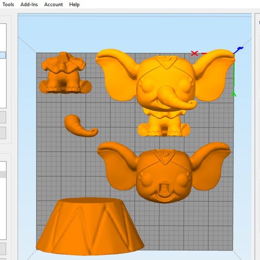 dumbocircussimplify.jpg Dumbo PopFunko Circus 3D print model