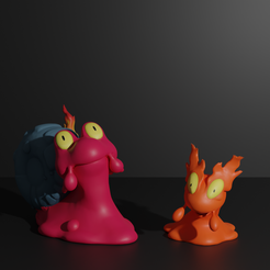 Slugma-evo-line.png Файл STL 3D-печатная модель Slugma и Magcargo・3D-печатная модель для загрузки