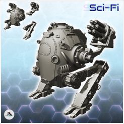 1-PREM.jpg Fichier STL Robot de combat Dhinlos (27) - Futur Sci-Fi SF Post apocalyptique Tabletop Scifi Wargaming Exploration planétaire RPG・Modèle à télécharger et à imprimer en 3D