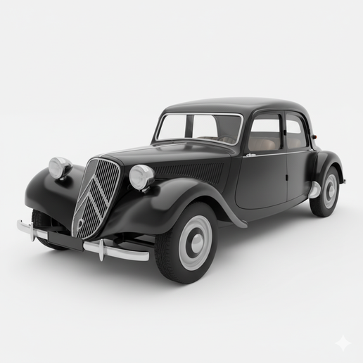 Citroën Traction Avant car file STL, car lift diorama STL, drift legend car STL, cartoon car STL, car desk decor STL, car figurine STL, hypercar STL, camber car STL, resin car STL, 1970s vintage car STL, 1:8 car STL, classic V8 car STL, track car STL, car