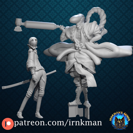 🎲 Yusuke and Goemon・ STL File for 3D printing・Cults