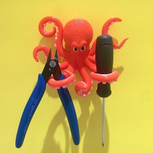 Download free STL file Multi-Color Octopus Holder • 3D printing design ...