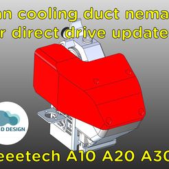 Immagine_2021-01-21_171247.jpg STL file Fan cooling duct nema17 for direct drive update Geeetech A10 A20 A30・Model to download and 3D print, Duegi