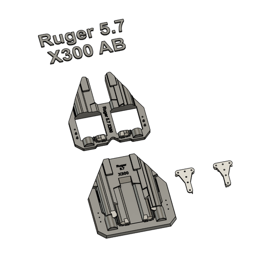 Ruger 57 X300 AB Split Holster Mold