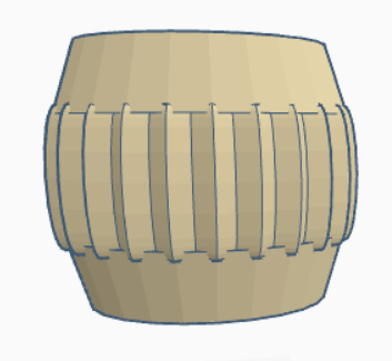 Circular planter pot - 3D model önizlemesi