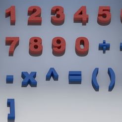 mats3.jpg STL file numbers and signs to learn math・3D print design to download