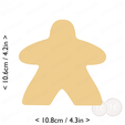 meeple~4.25in-cm-inch-cookie.png Meeple Cookie Cutter 4.25in / 10.8cm