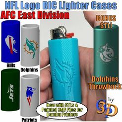 Bic-NFL-AFC-East-Img2.jpg Fichier STL NFL Football Etuis à briquets Bic Division AFC East Bills Dolphins Jets Patriots・Objet pour impression 3D à télécharger