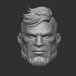 1.jpg Fichier STL Gunnar - Sculpture de tête pour figurines d'action・Design imprimable en 3D à télécharger, salamanca3dp