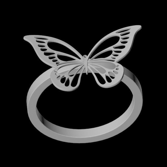 Bague Papillon.jpg Download STL file Butterfly Ring • 3D printing model, emilie3darchitecture