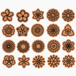 flowers.png 20 flower cookie cutters
