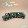 CuteCarsBunny_1.jpg Free STL file Cute Cars - Funny Bunny Bus・3D printing idea to download