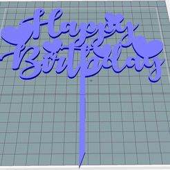 4.jpg STL file HAPPY BIRTHDAY TOPPER TYPE 4・Design to download and 3D print