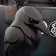 ryujty.png Mystical Raven Minimalist Sculpture