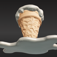 Icecream2.png Тающий конус мороженого 3D модель - забавная декоративная скульптура - STL, OBJ, 3MF