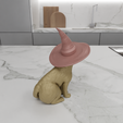 HighQuality1.png 3D Cat with Witch Hat Home and Living with 3D Stl Files & Cat Decor, Cat Print, 3D Printed Decor, Gifts for Her, 3D Printing, Cat Lover