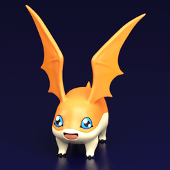 patamon02.png STL file Patamon Digimon Adventure Keychain Decor・Template to download and 3D print