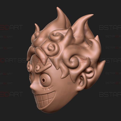 09.jpg Luffy Gear 5 Head Mask Wearable - One Piece Cosplay
