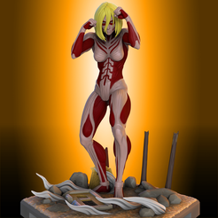 3D file Bertholdt colossal Titan V1 - Shingeki no Kyojin 3D print model  💬・3D printing template to download・Cults