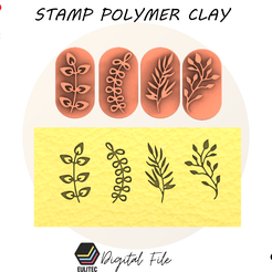 Screenshot_8.png Fichier STL TAMPON POUR CÉRAMIQUE POLYMÈRE IMPRIMÉ EN 3D- silhouettes de plantes et de feuilles 🌿🌾-LORREN3D・Design imprimable en 3D à télécharger