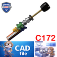CULTS-SCC.png Cessna 172 Throttle Lever – Linear Potentiometer V1 (Friction‑Adjustable) | CAD & STL