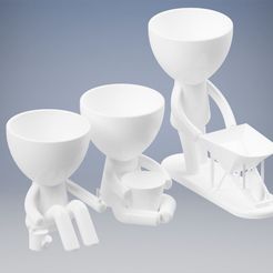 3roberts2.jpg STL file x3 pack Robert Pot / pack x3 Robert pot・3D printable model to download