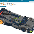 9X8勒芒混合动力超级跑车拼装模型3D图纸-STP格式1.png 3D drawing of assembly model for Peugeot 9X8 Le Mans hybrid supercar