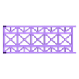 Single Track Bridge Deck 152mm without Guide Rails.stl Model Railway Single Track Straight Bridge Deck Lattice Sides