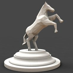 low_poly_horse_standing.png Free STL file horse low poly style・Object to download and to 3D print