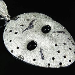 002.jpg Jason Mask Diamond hip hop Colgante 3d modelo imprimible