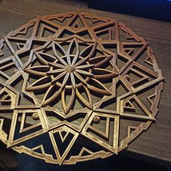 IMG_20230506_224643.jpg Datei STL Goldene Geometrie Mandala・Design für 3D-Drucker zum herunterladen