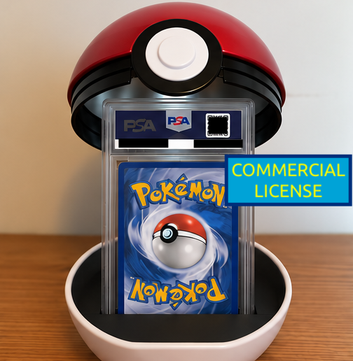 Pokeball Tin Card Display insert for PSA Graded Slab - COMMERCIAL USE
