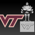 dgfgd.png Virginia Tech Hokies football mascot statue - 3d Print
