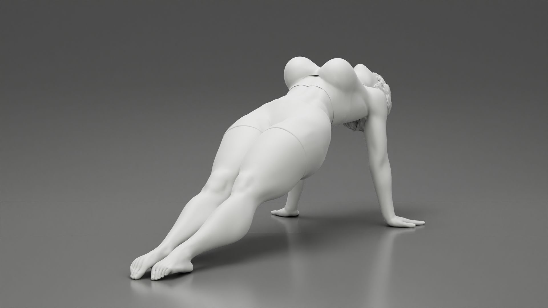 Girl-10.jpg 3D file Woman Yoga Model Purvottanasana Reverse Tabletop Pose 3D Print Model・Design to download and 3D print, 3DGeshaft