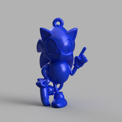 Sonic-3d-llavero.png STL-Datei Sonic , Schlüsselanhänger - Anhänger - Ohrring・3D-Drucker-Vorlage zum herunterladen