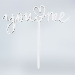 youandme3_.png Free OBJ file YOU AND ME DECO _ WORDS DECORATION・3D printer model to download, ademrz