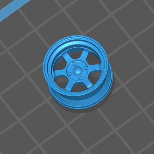 RAYS VOLK TE37  18 '' Rims  (18 INC = 19.50 MM) 3D model