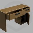 DH_desk02_1.jpg Classic Desk with functional door/drawers mono/multi color 3D 3MF file