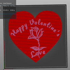 heart.png Fichier STL Joyeuse Saint-Valentin, cœur d'amour avec une rose.・Design pour imprimante 3D à télécharger