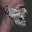 3.jpg Half Samurai Mask 3D print model